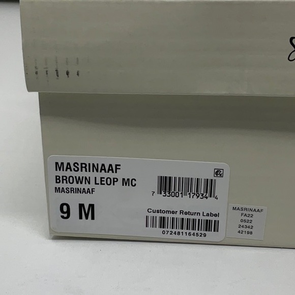 NIB Style & Co women’s Marinaa  brown leopard heeled ankle booties, size 9 - Picture 9 of 9